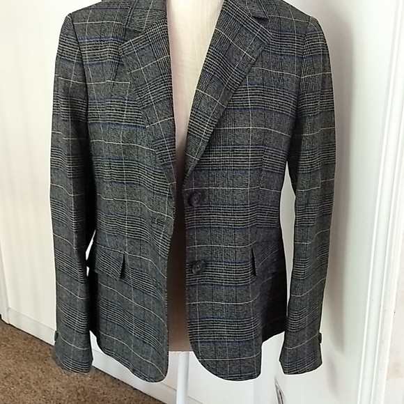 Kasper Jackets & Blazers - NWT gray and blue houndstooth Blazer